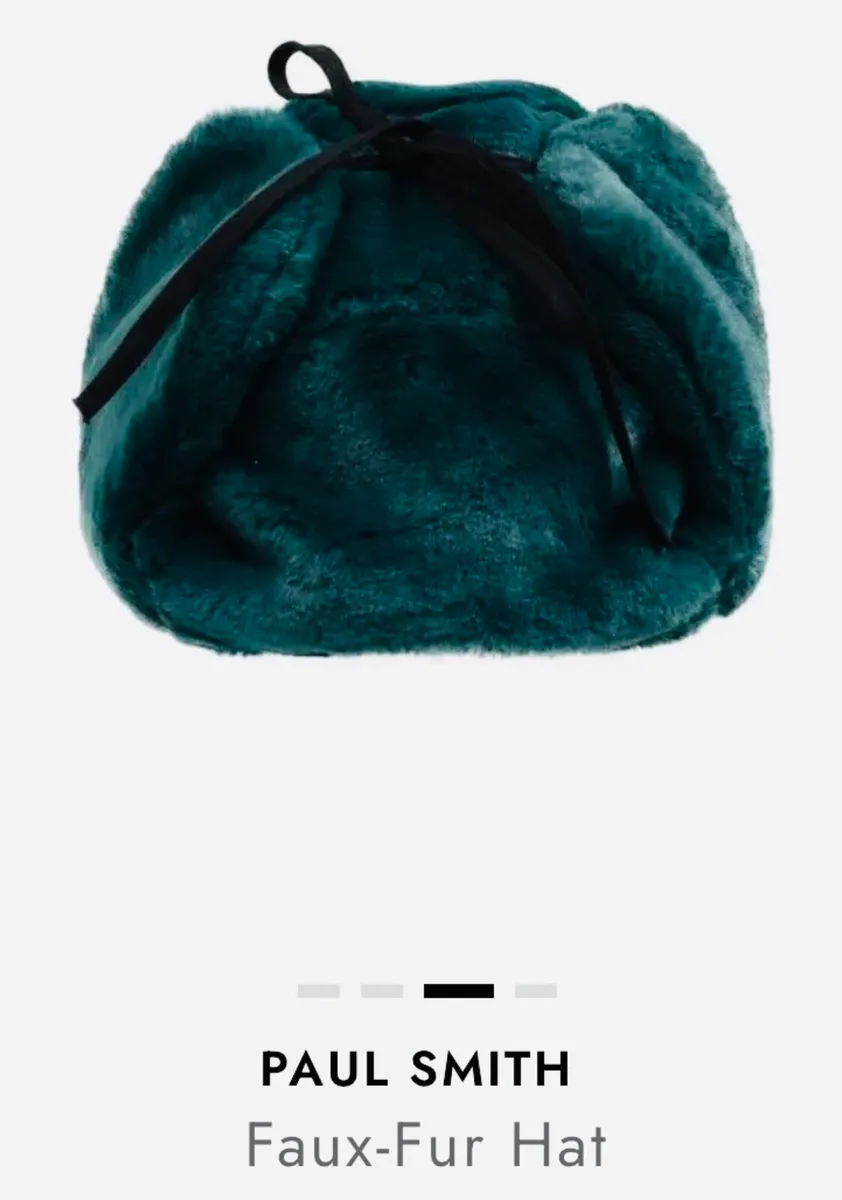 Paul Smith Green Faux Fur Trapper hat - Image 4
