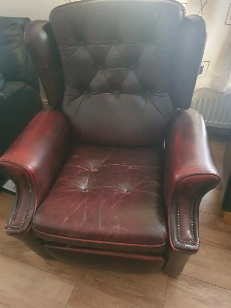 Leather recliner chair - Image 1
