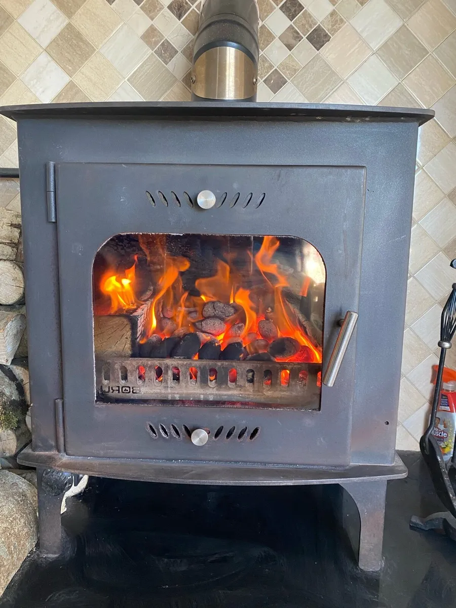 Solid fuel stove heats 12 radiators - Image 1