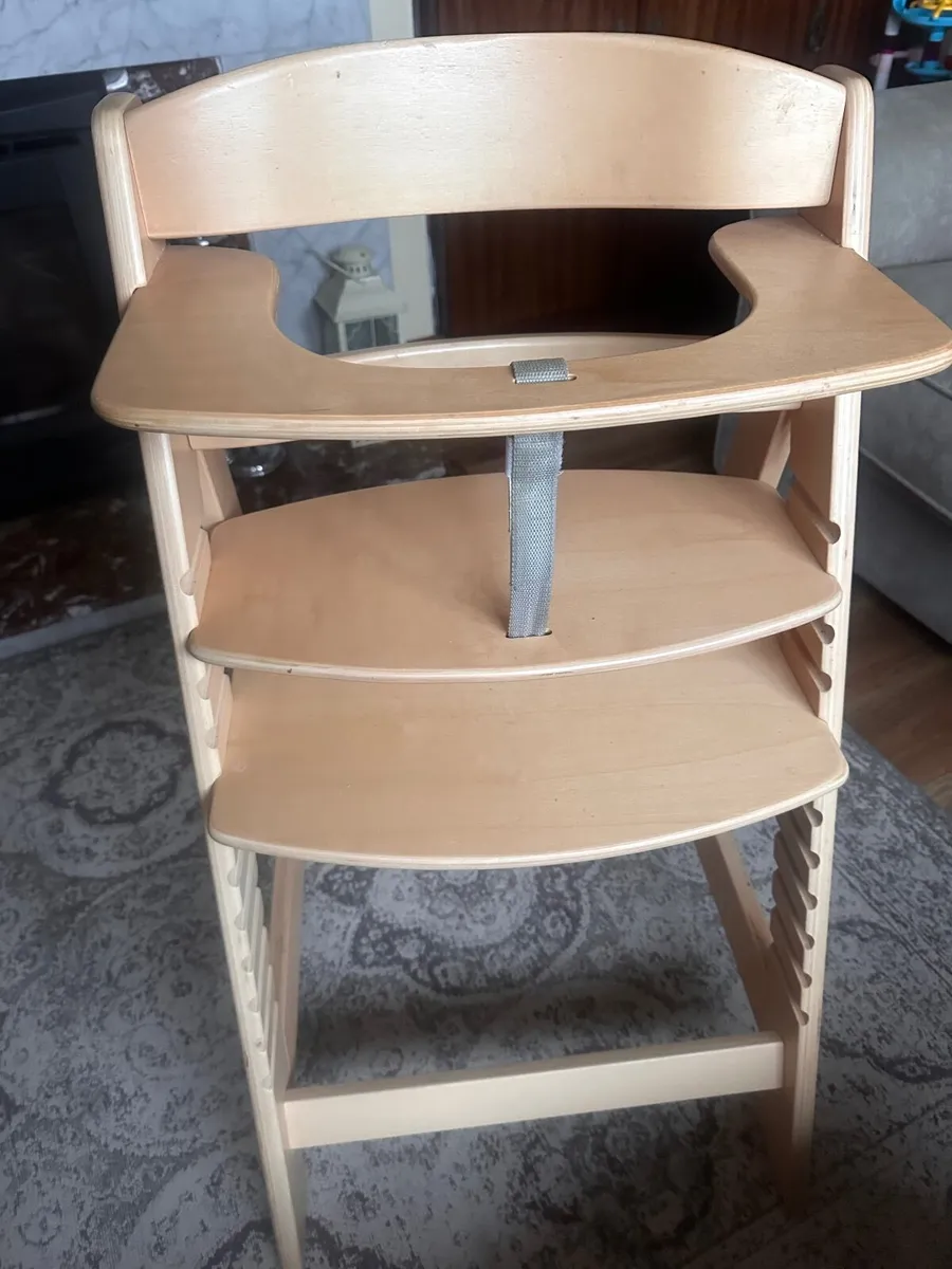 Wooden High Chair - Image 1