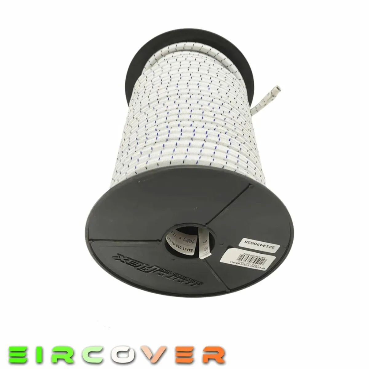 Elastic bungee rope 10mm / 50m - Reel  White/blue - Image 1