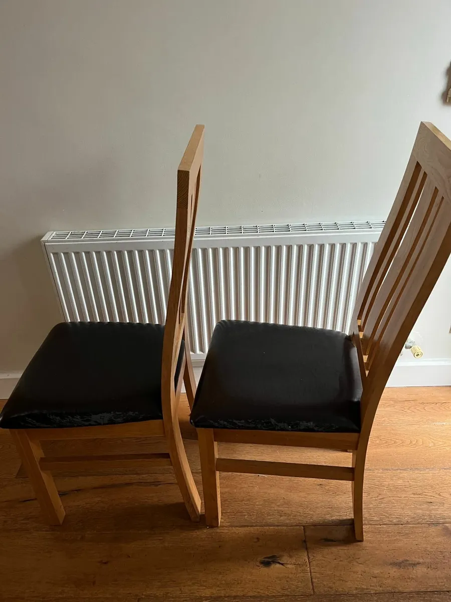 8 Solid Oak dinning room chairs - Image 2