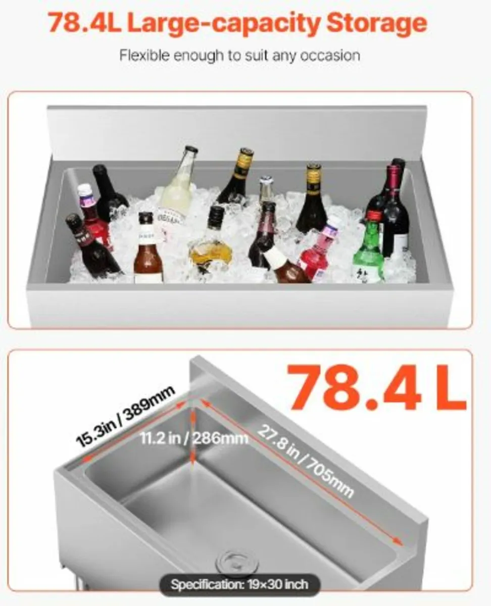 Commercial Ice Bin, 78.4 L Underbar Ice Bin, - Image 2