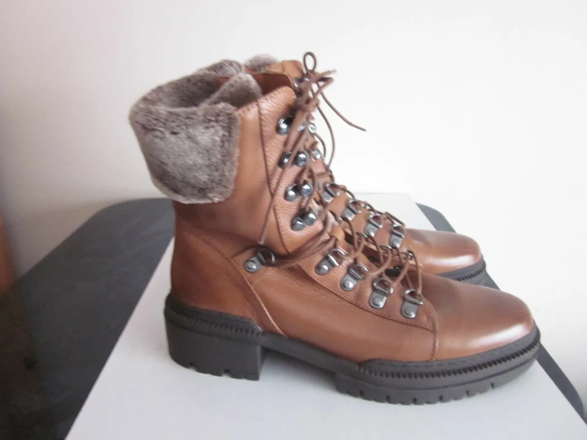 New Regarde Le Ciel Tan Leather Boots UK7 - Image 2