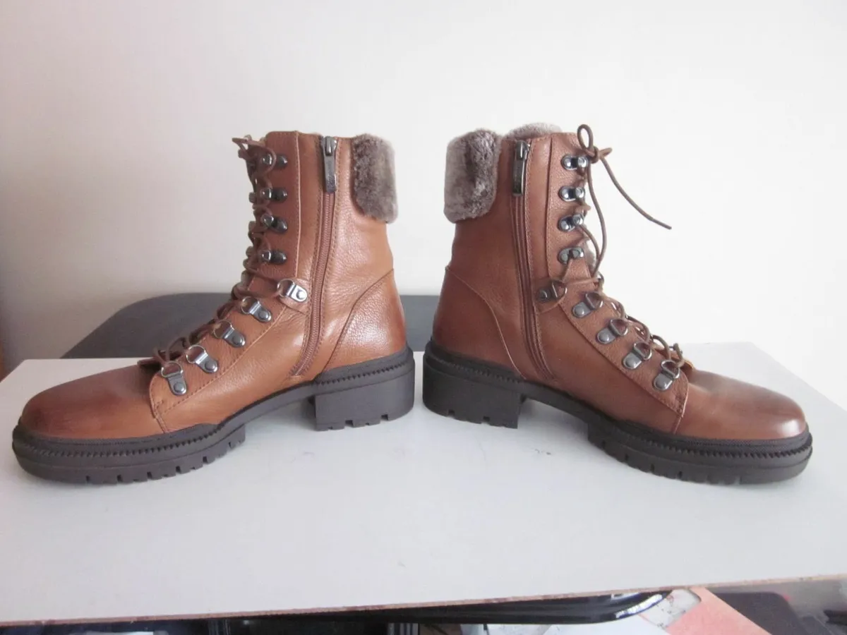 New Regarde Le Ciel Tan Leather Boots UK7 - Image 3