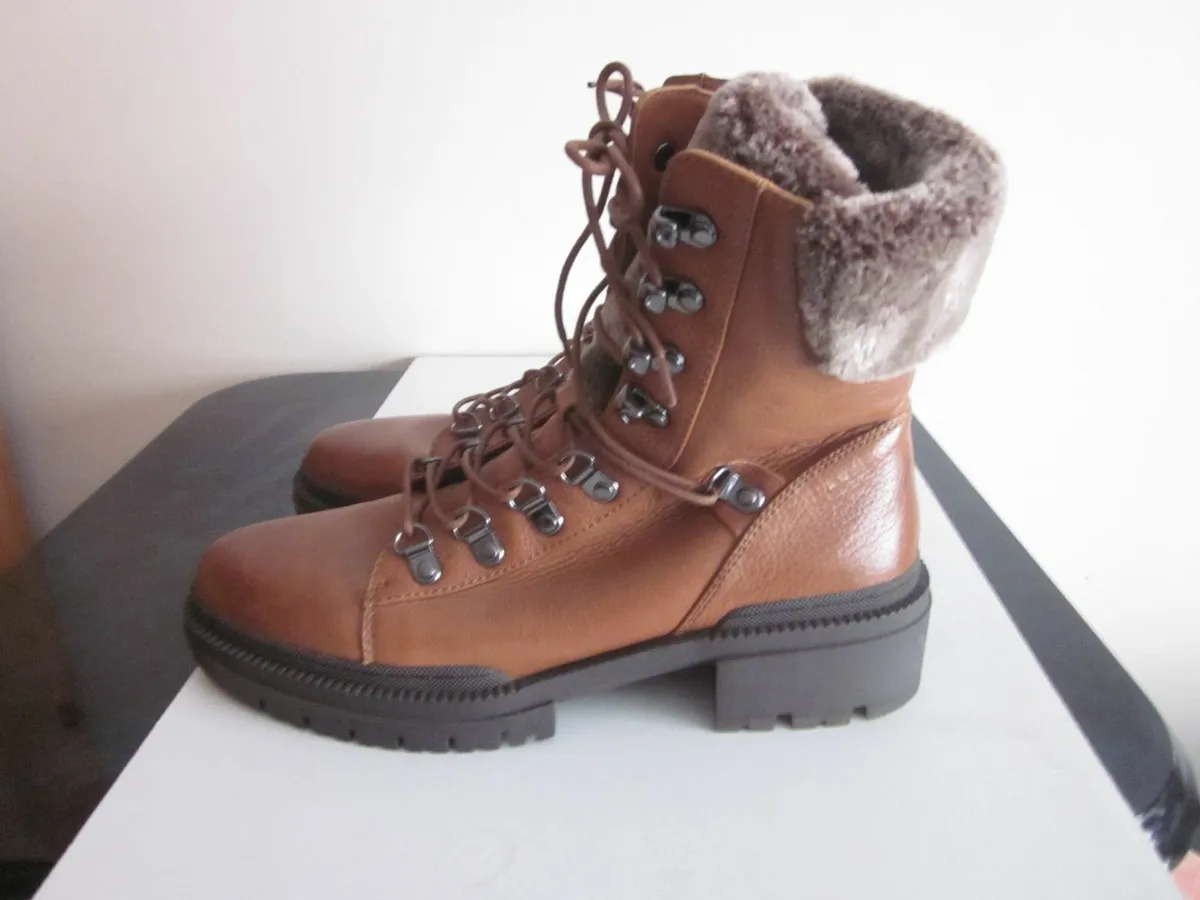 New Regarde Le Ciel Tan Leather Boots UK7 - Image 4
