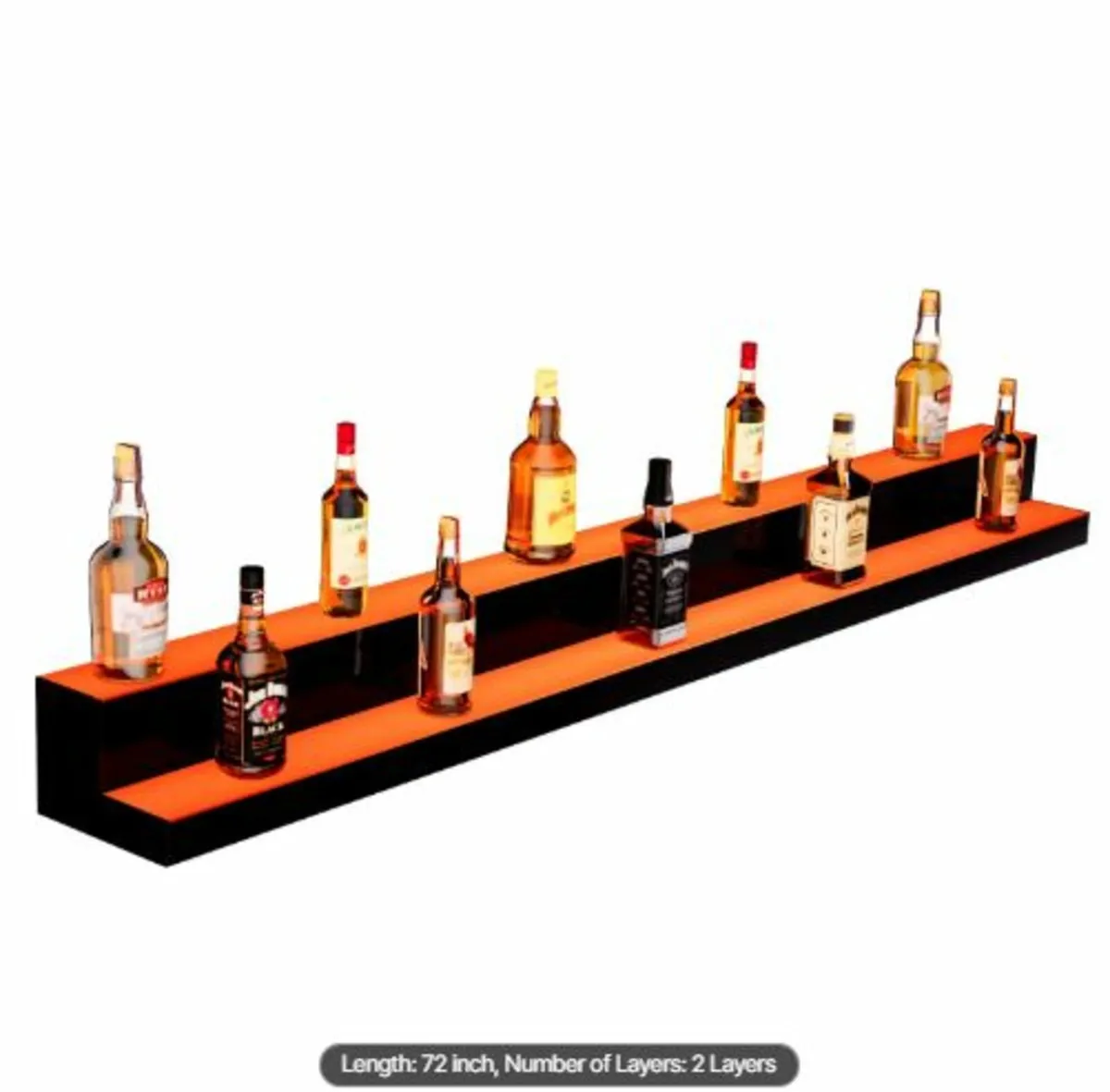 LED Lighted Liquor Bottle Display, 2 Tiers 72 Inch - Image 4
