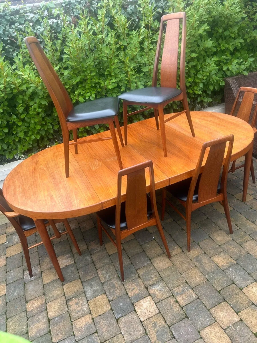 Niels koefoed dining table set mid century modern - Image 1