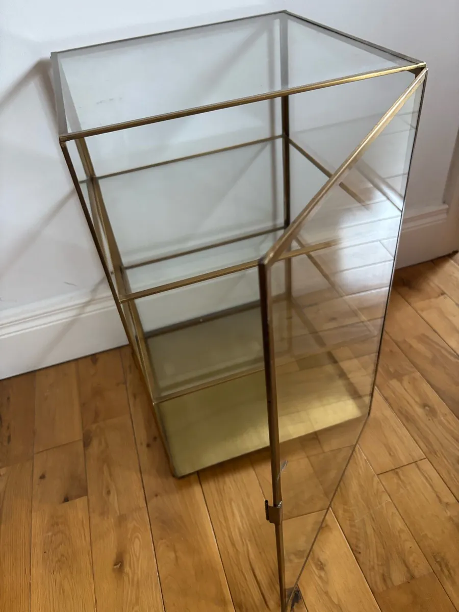 Brass frame Glass cabinet - Image 1