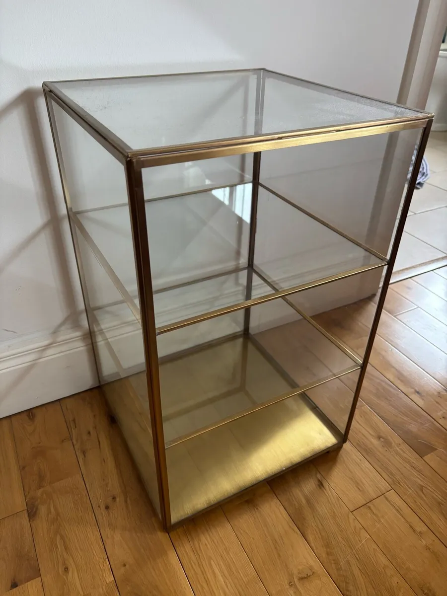 Brass frame Glass cabinet - Image 2