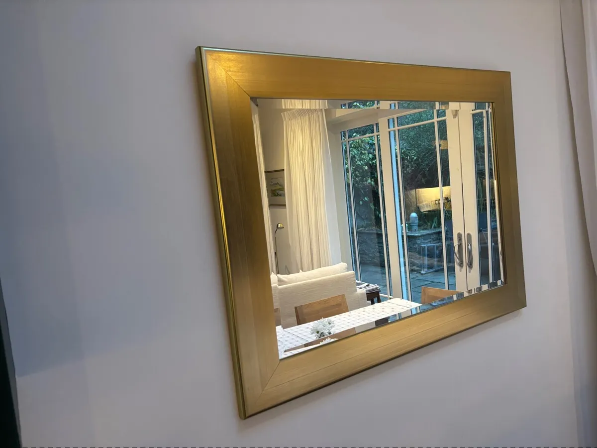 Gold Framed Mirrors X 2; 105cm x 77cm