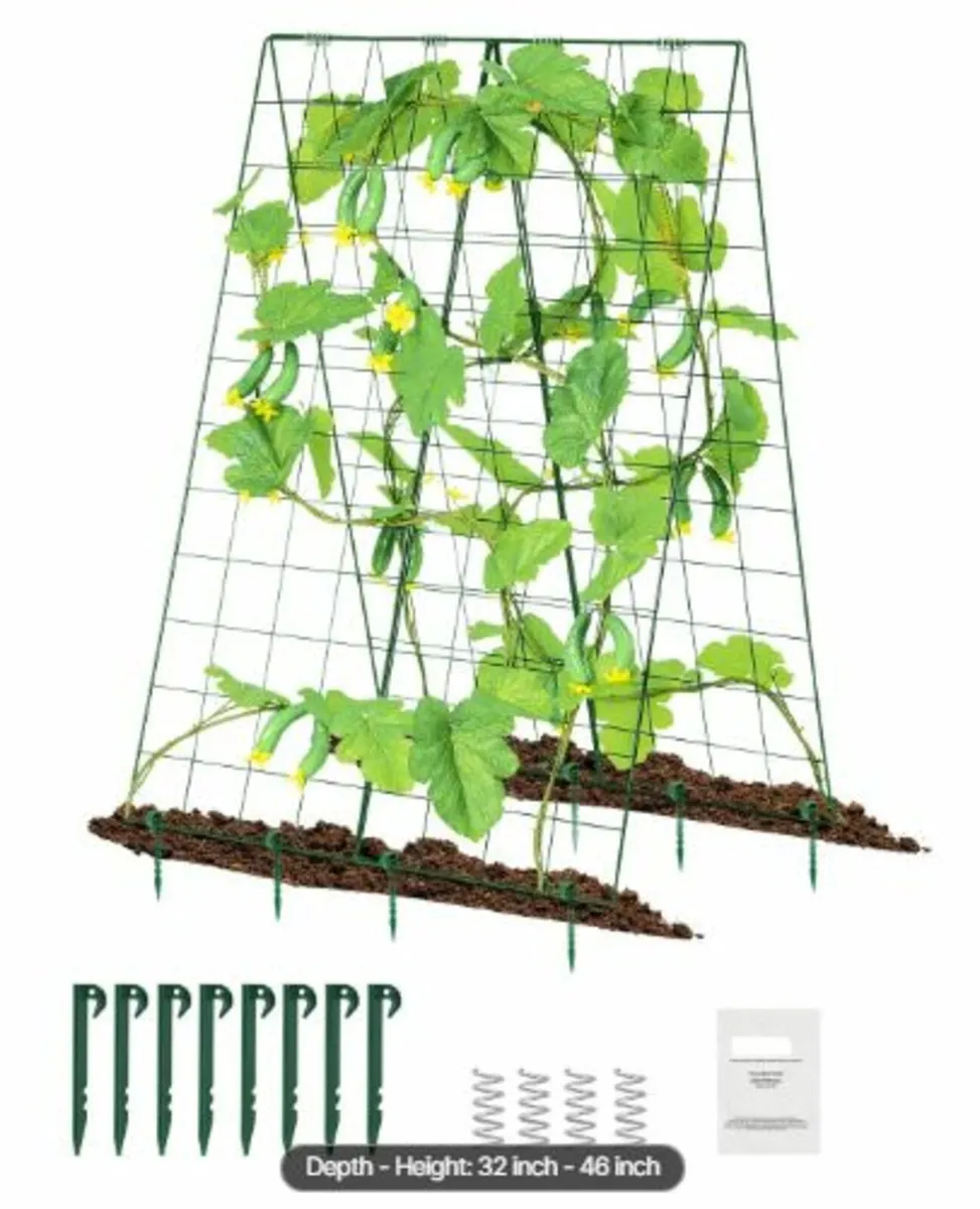 Cucumber Trellis for Climbing Plants, 46" x 32" - Image 1