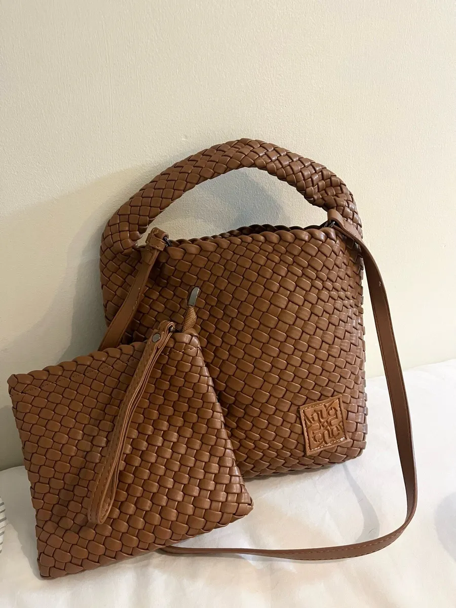 NEW woven bottega inspired bag brown - Image 2