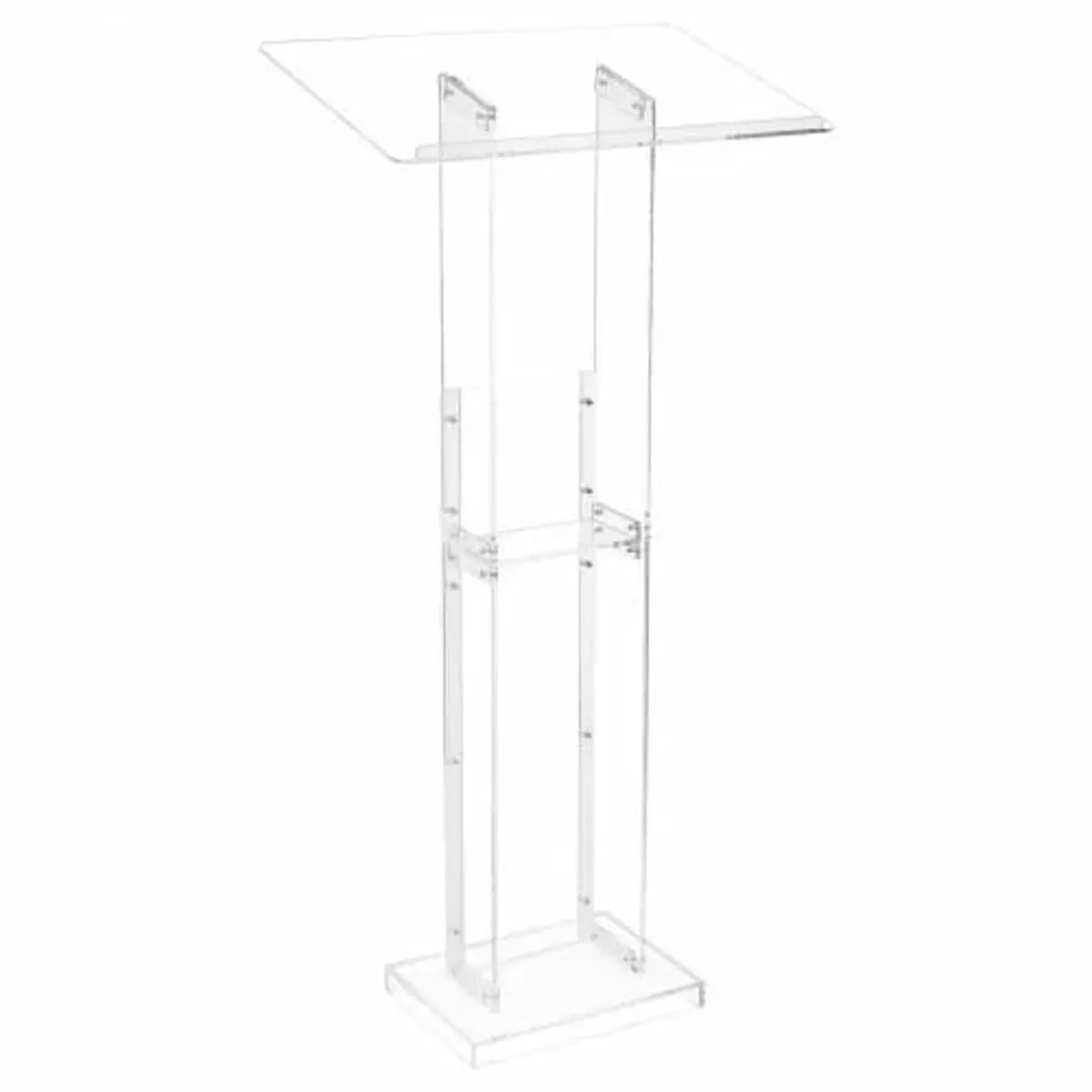 Podium Stand, 1265 mm Acrylic Lectern, Portable La - Image 1