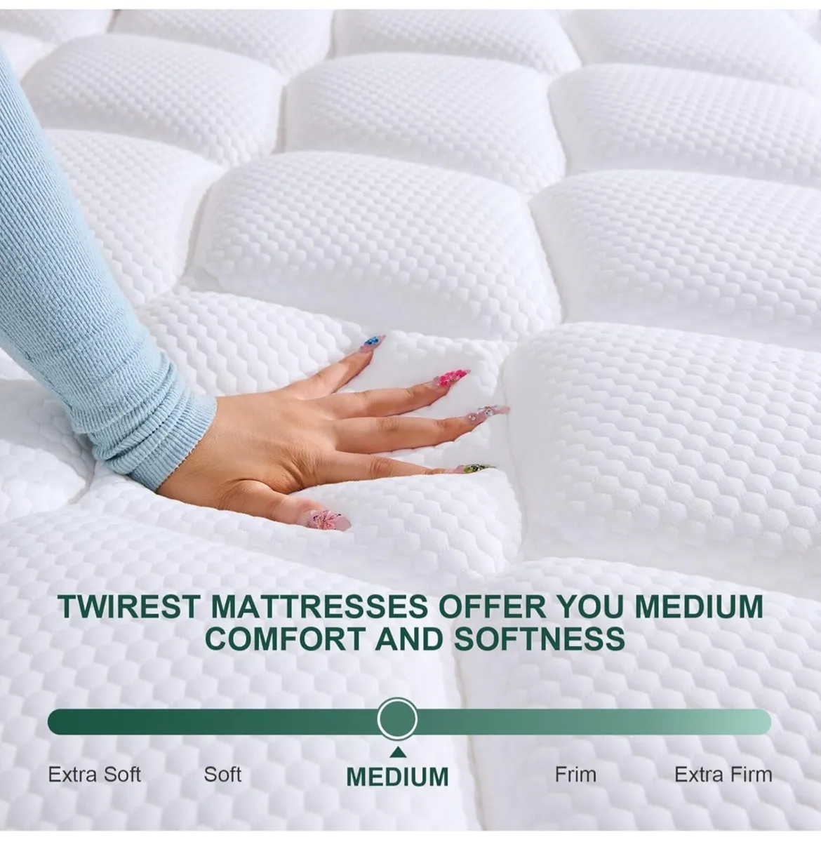 Double Mattress, Hybrid Memory Foam and Spring Mat - Image 2