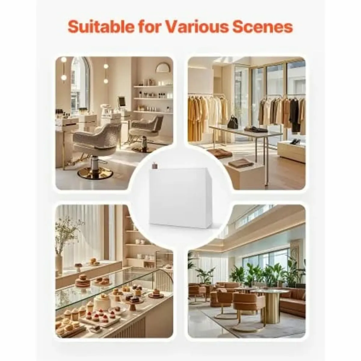 Reception Desk, 46.46 x 19.69 x 43.90 in Rectangul - Image 2