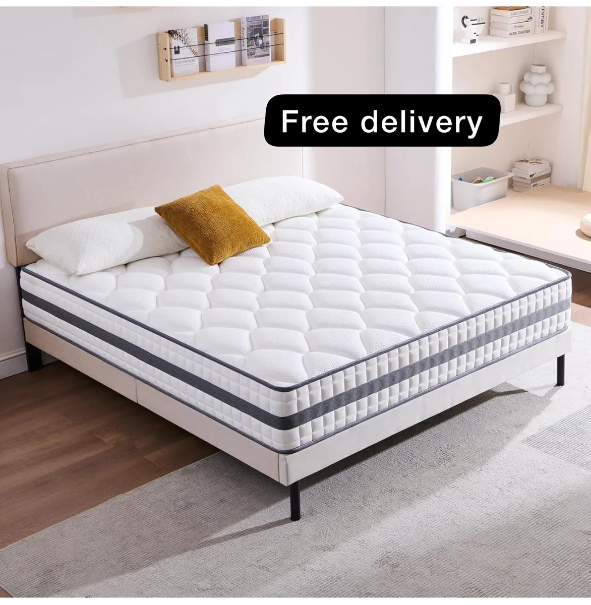 Single Mattress, Hybrid Memory Foam and Spring Mat - Image 1