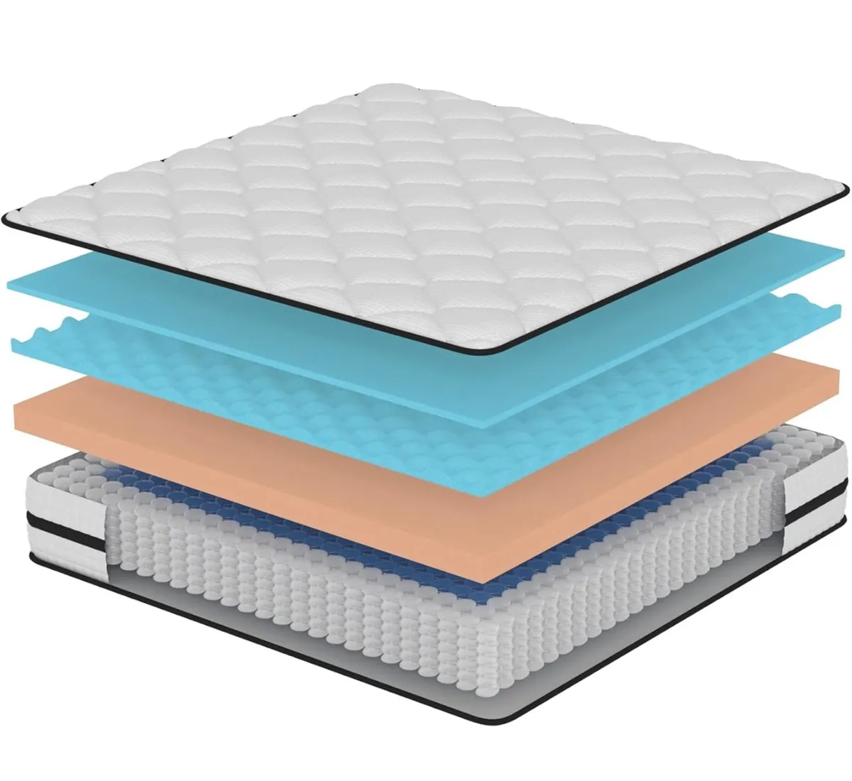 Single Mattress, Hybrid Memory Foam and Spring Mat - Image 3