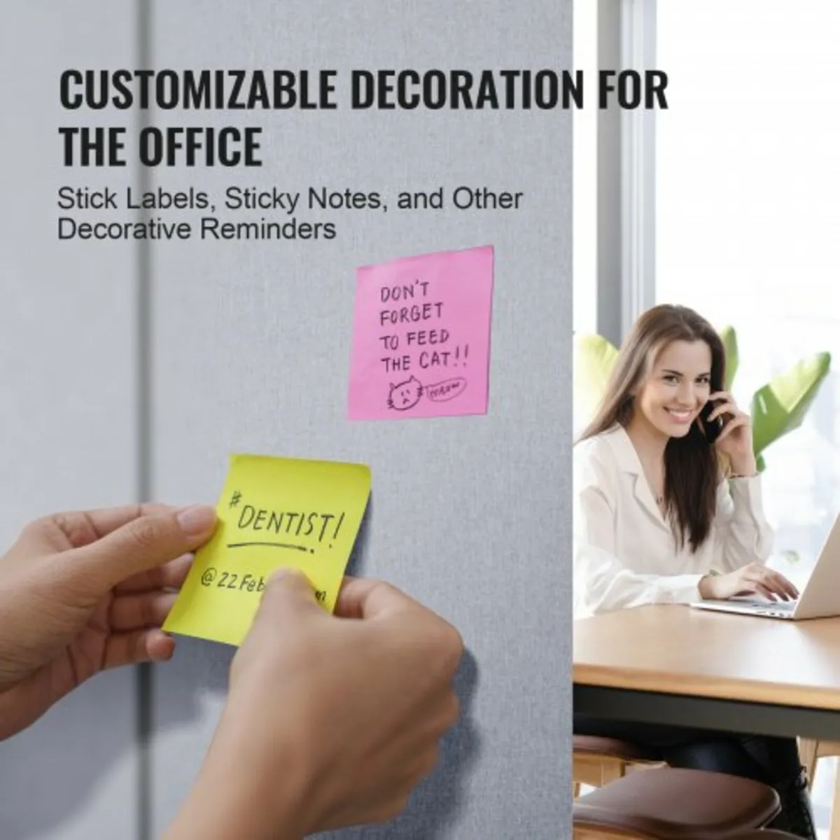 2FT Room Divider, 3 Panels PET Polyester Soundproo - Image 3