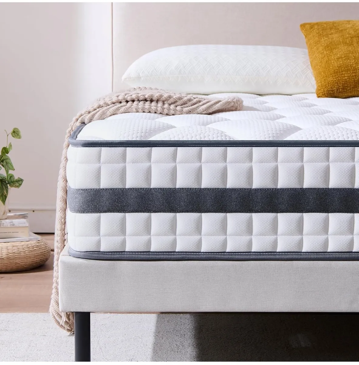King Mattress, Hybrid Memory Foam and Spring, Medi - Image 1