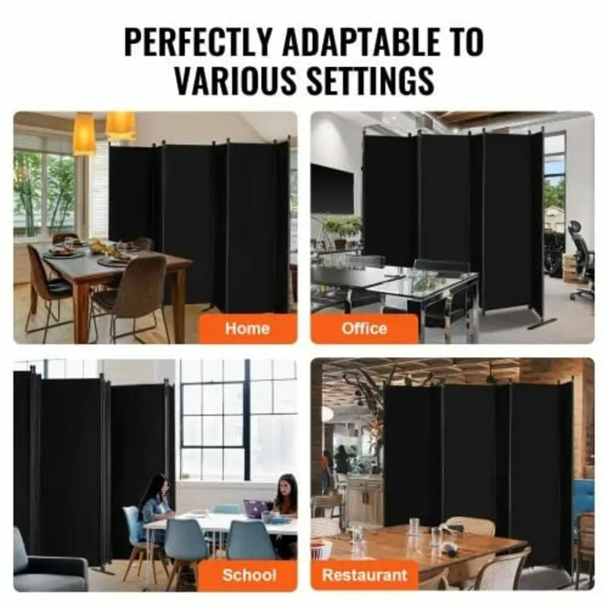 Room Divider, 6 Panels Room Divider, Folding Priva - Image 4