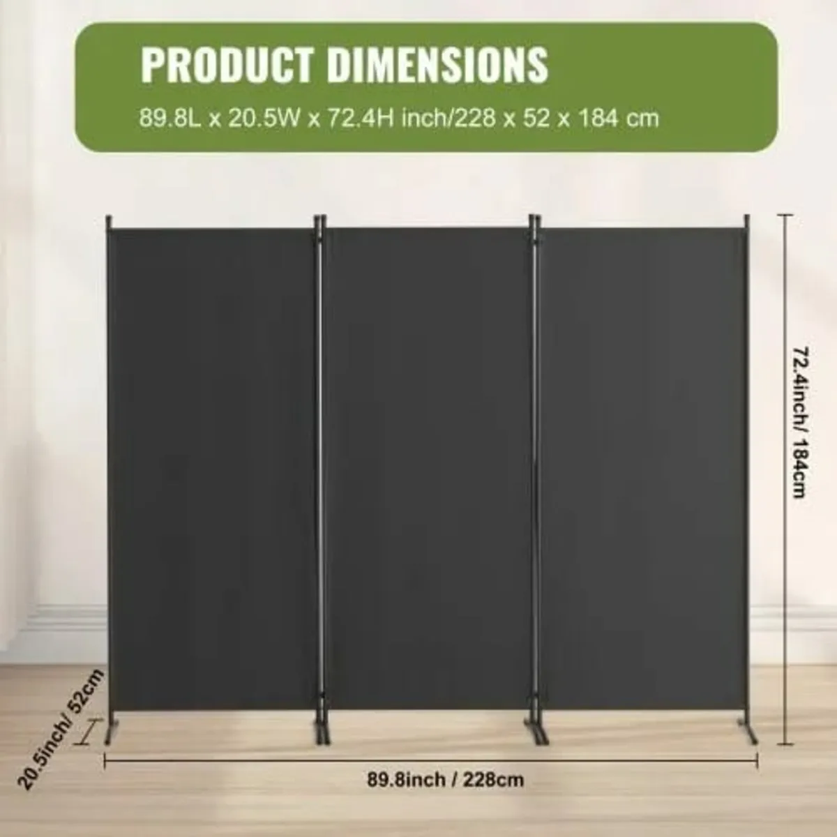 Divider, 3 Panel Room Dividers and Folding Privacy - Image 4