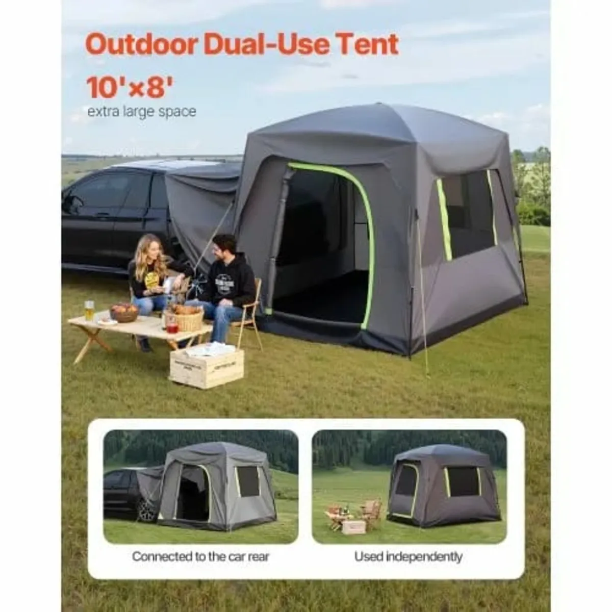 SUV Tent for Camping, 10FT L x 8FT W, Waterproof P - Image 3