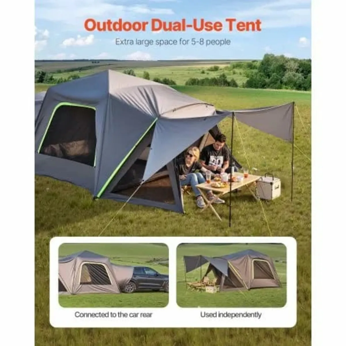 SUV Tent for Camping, 10FT L x 10FT W, Waterproof - Image 4