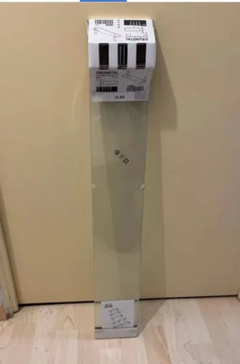 Grundtal IKEA glass bathroom shelf - Image 3