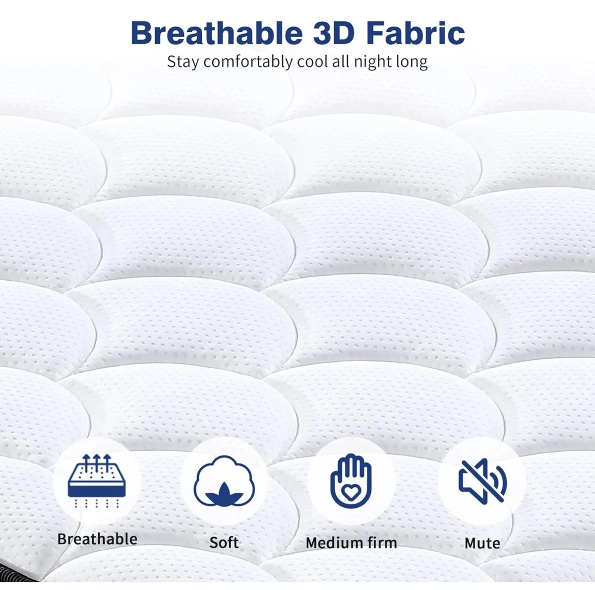 Double Mattress 4FT6, 9 Inch 9-Zone Orthopedic Mat - Image 3