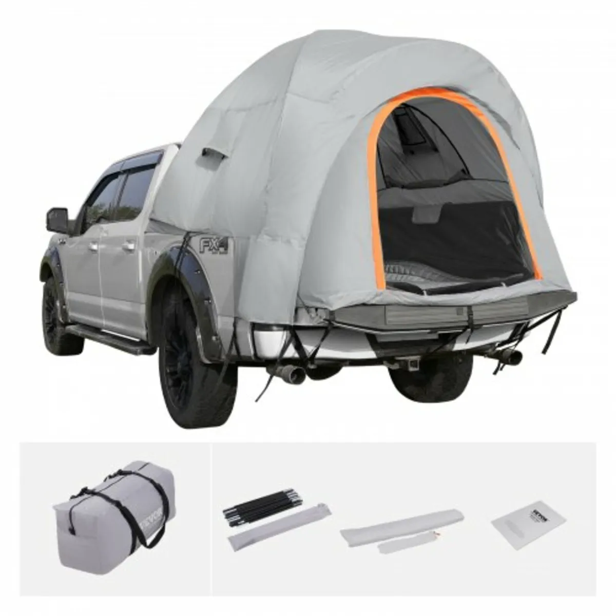 Truck Bed Tent, 5.5'-6' Pickup Truck Tent with Rai - Image 1