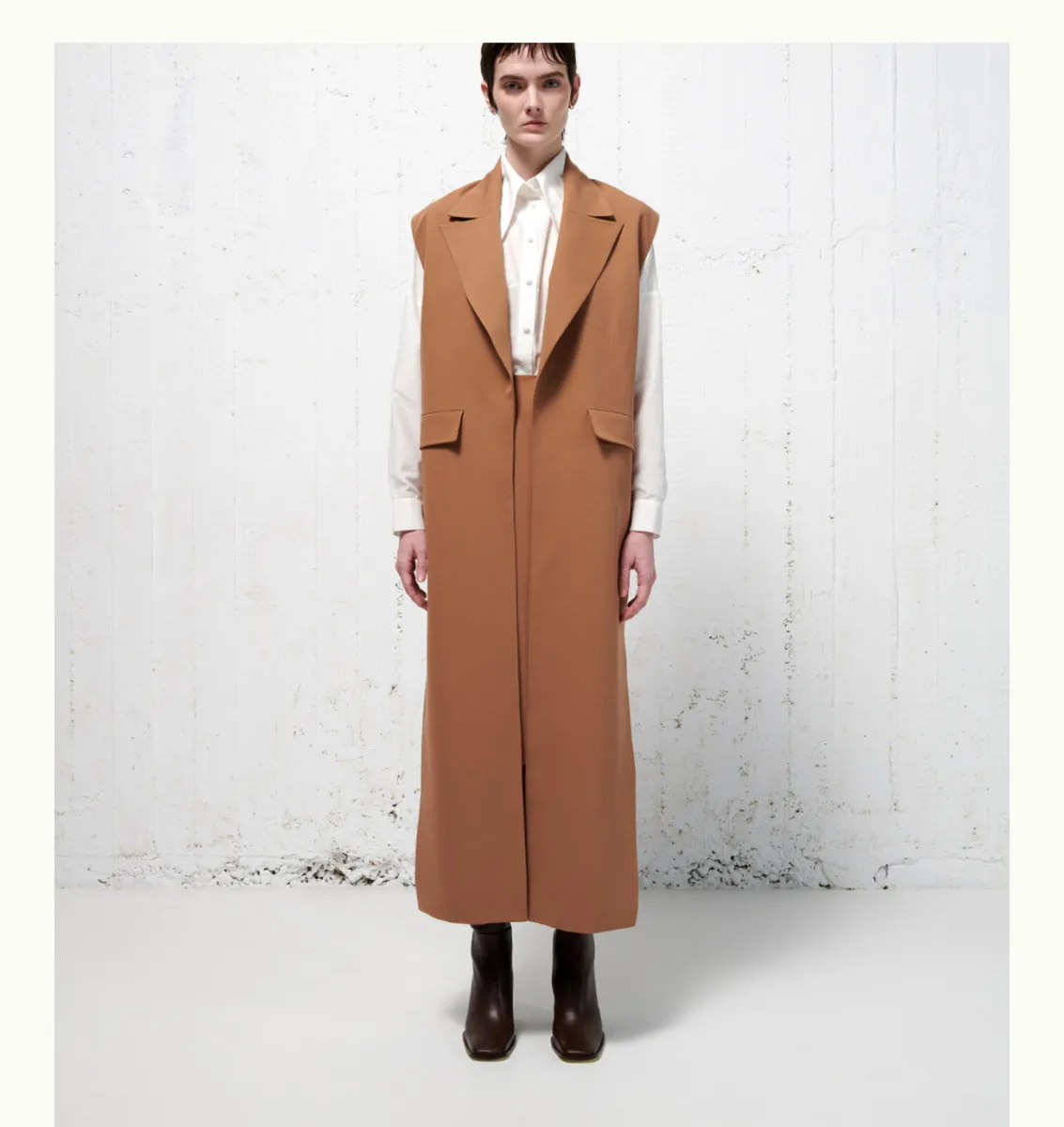 NEW 70% pure Wool warm winter coat women beige - Image 2