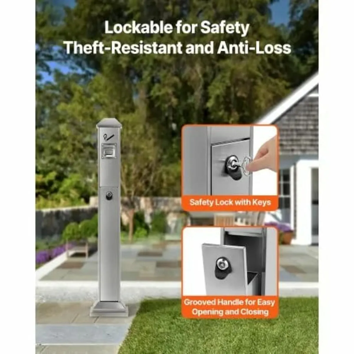 Cigarette Butt Receptacle, Square Cigarette Butt C - Image 3