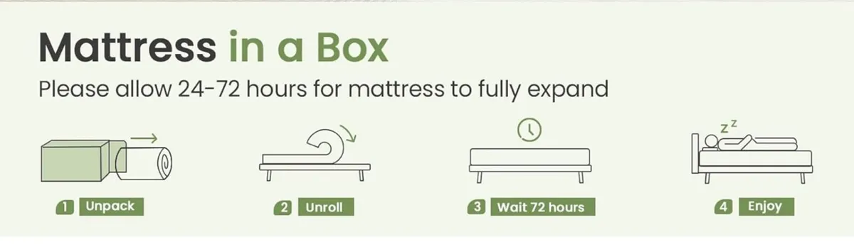King Size Mattress, Gel Memory Foam, Medium Firm 5 - Image 3