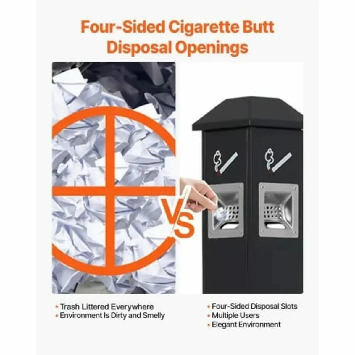 Cigarette Butt Receptacle, Weatherproof Cigarette - Image 4