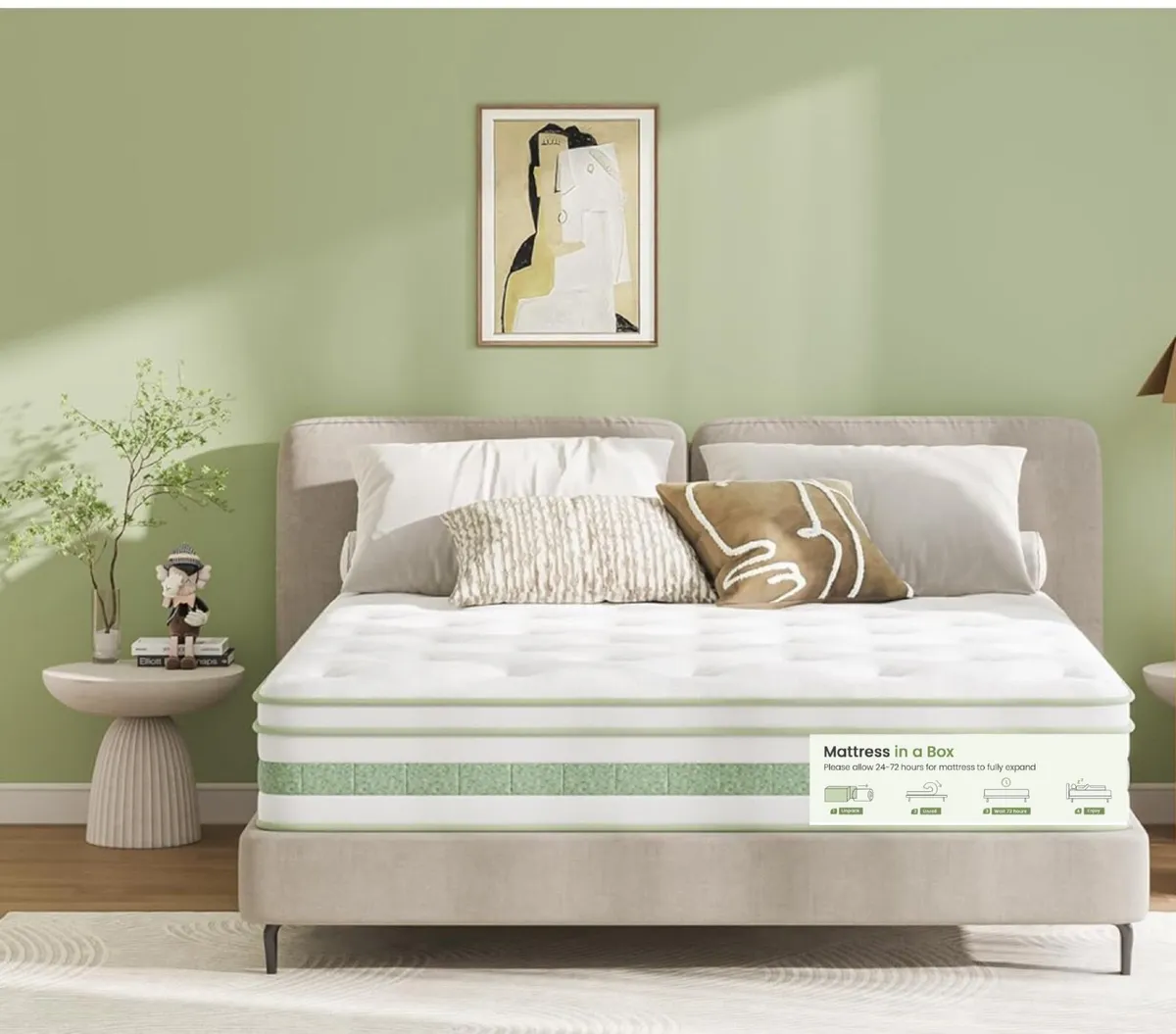 King Size Mattress, Gel Memory Foam, Medium Firm 5 - Image 1