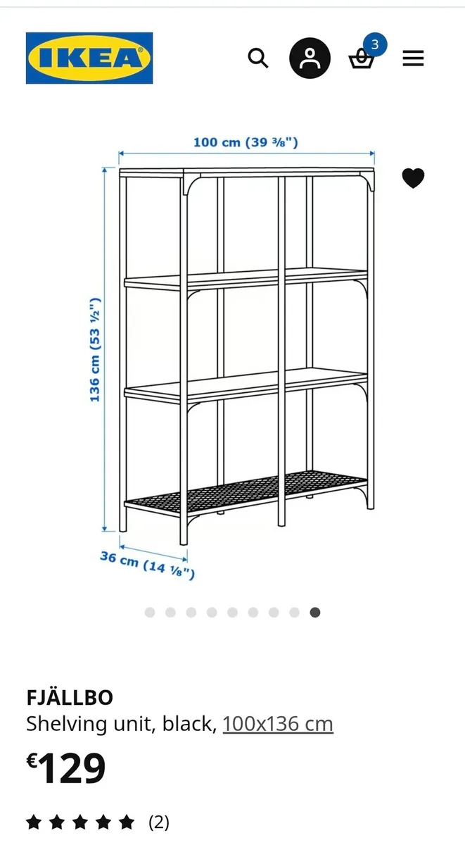 Bookshelf- shelving unit fjallbo - Image 4