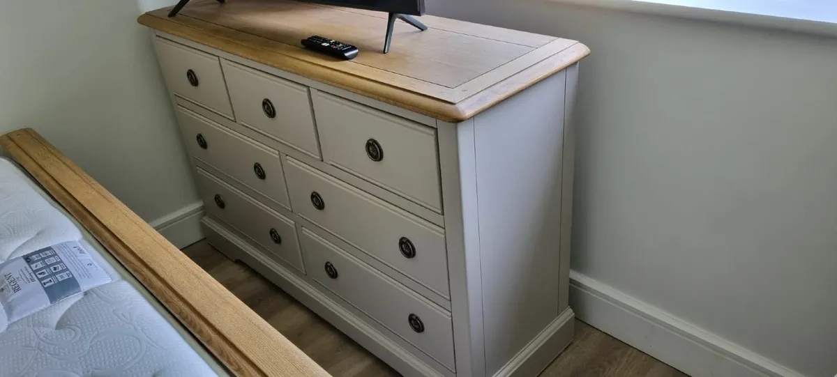 EZ Living 5ft King Bed & Mattress + Dresser - Image 1