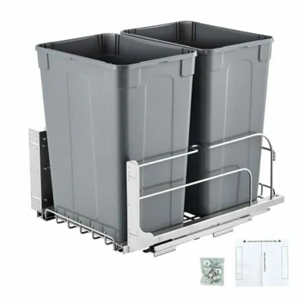 Pull-Out Trash Can, 35 QT x2 Double Under Mount Ki - Image 1