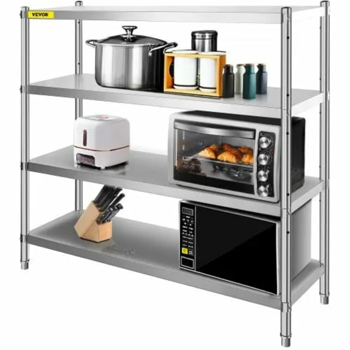 Storage Shelf, 4-Tier Stainless Steel Shelving, St - Image 1