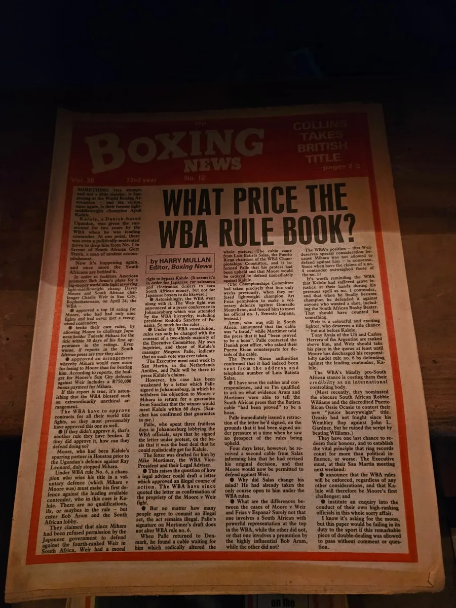 Vintage Boxing News