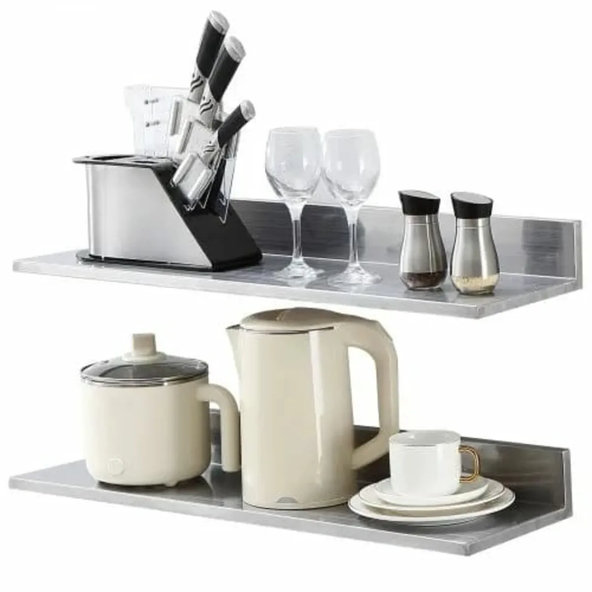 21.8 x 76.2 cm Stainless Steel Shelf, Wall Mounted - Image 1