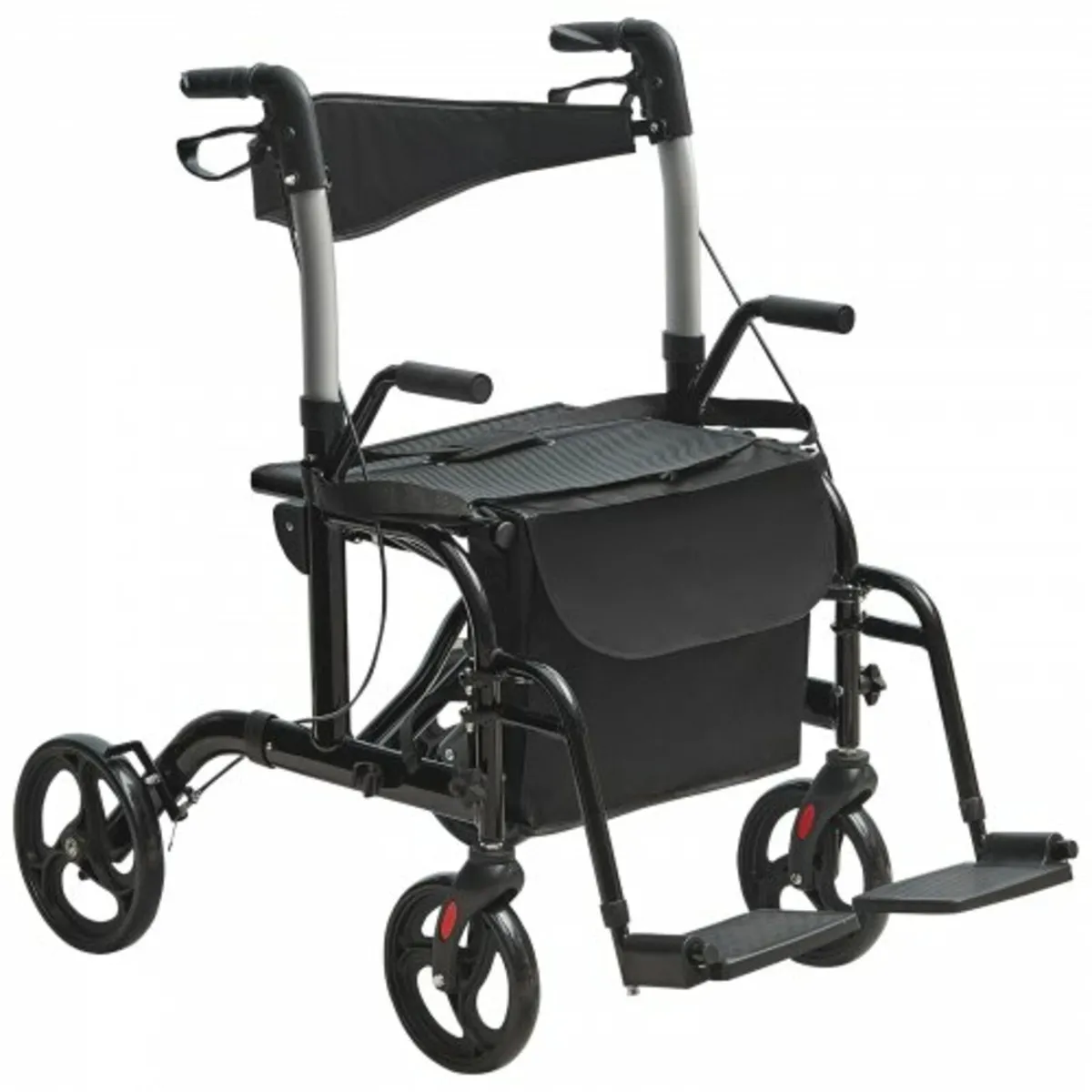 2 in 1 Rollator Walker & Transport Chair for Senio - Image 1