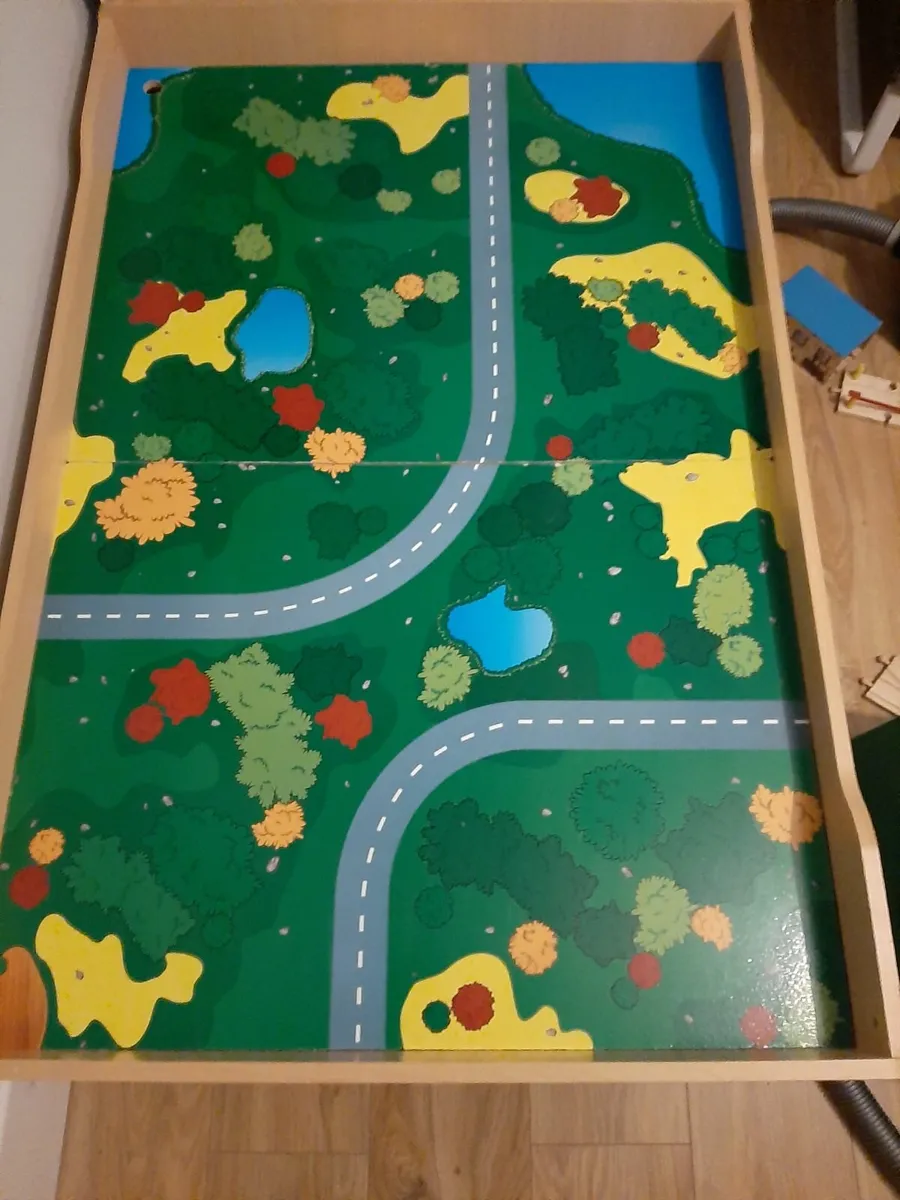 Train Track table set with two drawers and accesso - Image 1