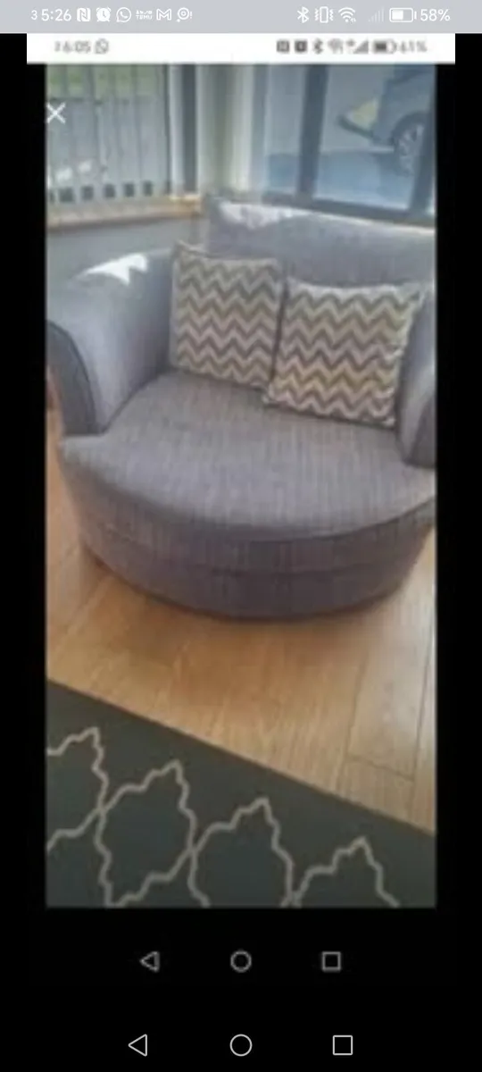 Corner sofa and snuggle seat - Image 2