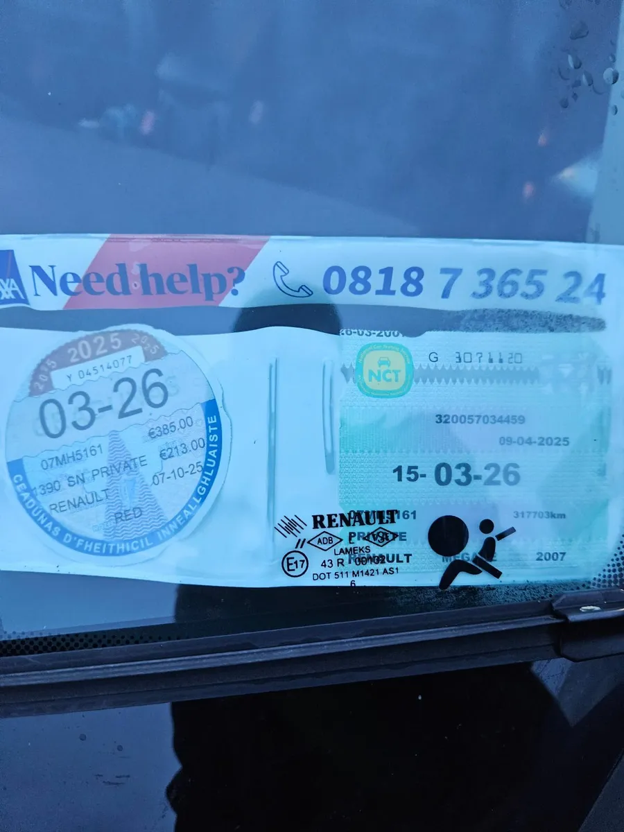Renault Megane 2007 Clean Car Nct 15-03-2026 Taxed - Image 1