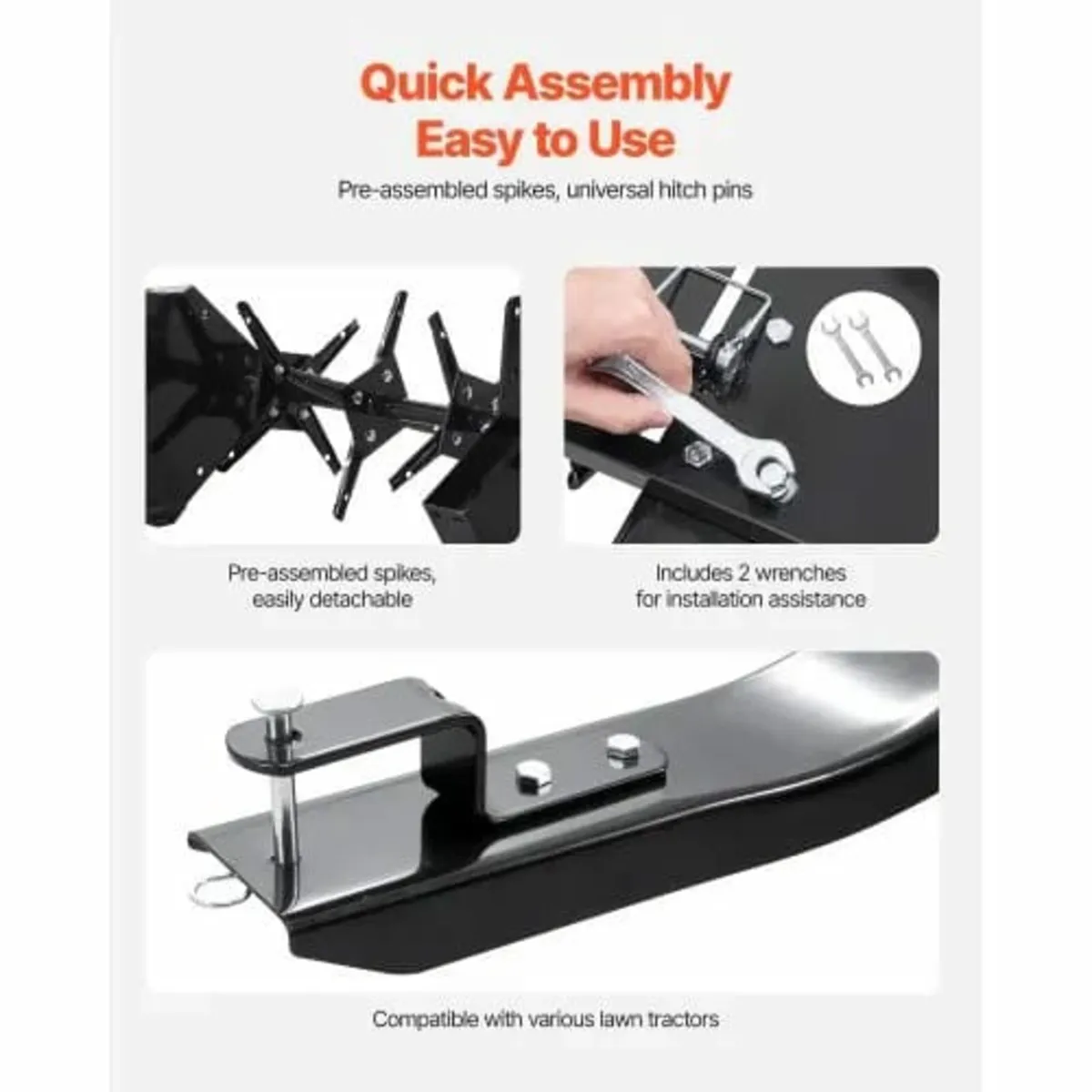 Tow Behind Plug Aerator, 40-Inch Tow Behind Lawn P - Image 4