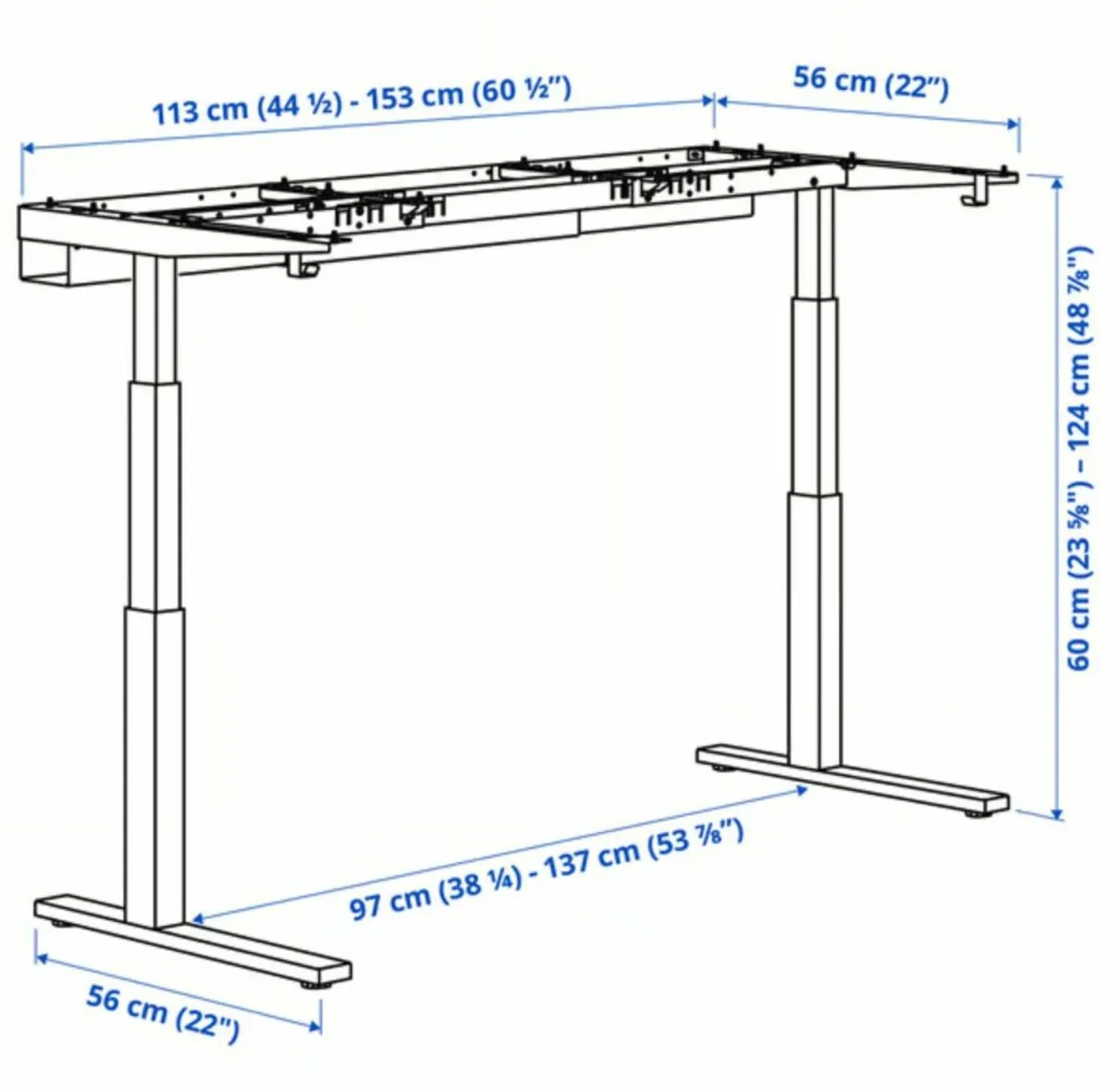Electric Standing Desk Frame - Image 1