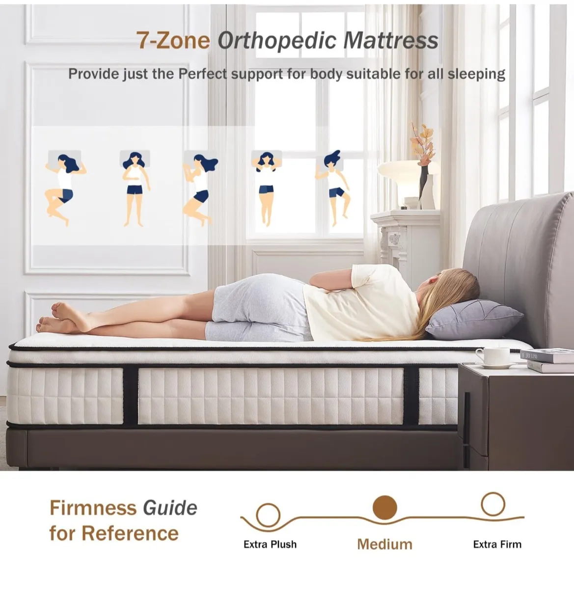 3FT Single Mattress, 10.2 INCH Single Memory Foam - Image 4