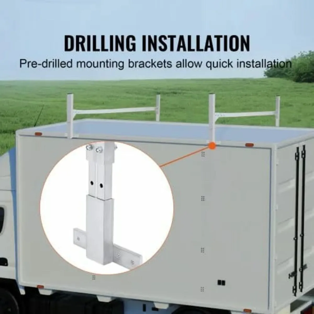 2 Bars Aluminum Alloy Roof Ladder Racks, 181 kg Ca - Image 2